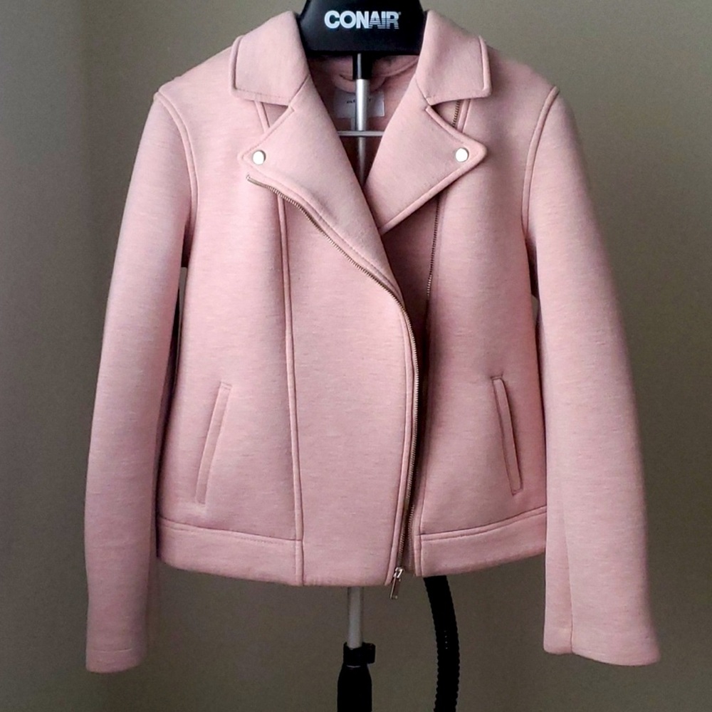 Blush pink Old Navy moto jacket in size large